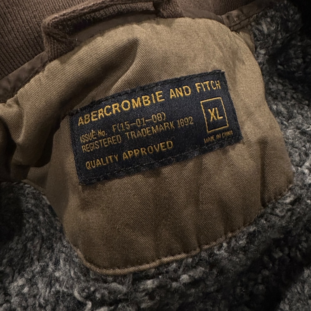Vintage Abercrombie & Fitch SHERPA QUILTED BOMBER XL - Picture 4 of 9